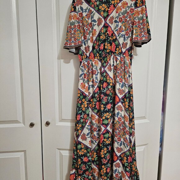 Flowy assymetric floral dress - Picture 7 of 7